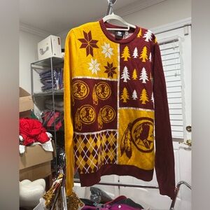 NFL Burgundy and Yellow Crewneck Sweater